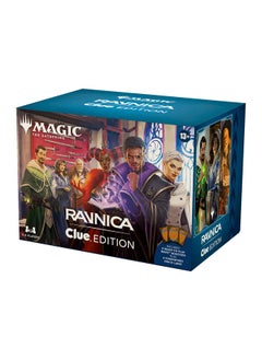 Magic: The Gathering Ravnica: Clue Edition - 3-4 Player Murder Mystery Card Game (Includes 8 Ready-To-Play Boosters, 21 Evidence Cards, 1 Foil Shock Land, And Detective Game Accessories)