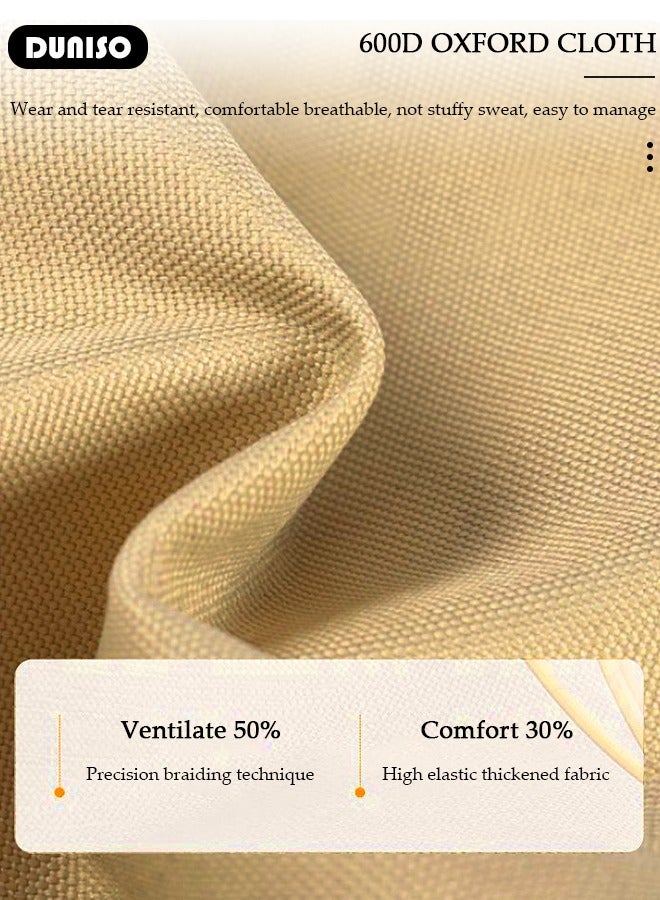DUNISO كرسي تخييم قابل للطي ثقيل الوزن مع جيوب جانبية وحقيبة حمل، كرسي سمك حديقة من قماش أوكسفورد، كرسي استرخاء خارجي للصيد، التخييم، النزهات، حفلات الشواء، الشاطئ والأنشطة الخارجية - Image 5