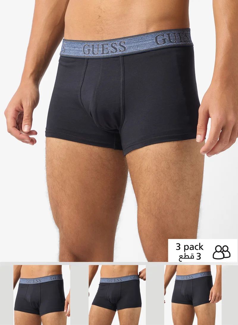 GUESS 3 Pack Boxer Trunks