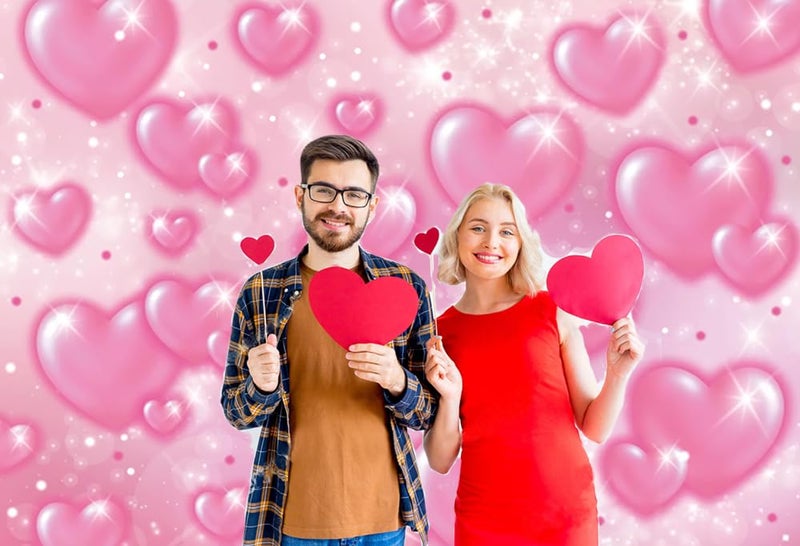 Dudaacvt 7x5ft Valentine's Day Backdrop Pink Heart Early 2000s Backdrop Mother's Day Wedding Bridal Shower Party Decor Banner - Image 2