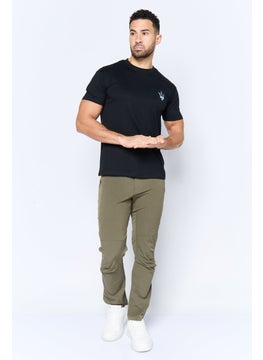 Maserati Men Crew Neck Short Sleeve Brand Logo T-Shirt, Black  - Image 2