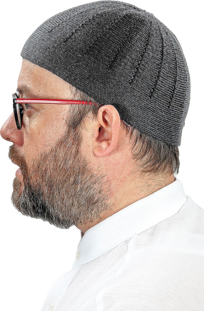 ihvanonline Orlon Knitted Winter Wool Beanie Cap Plain Smoke  - Image 2