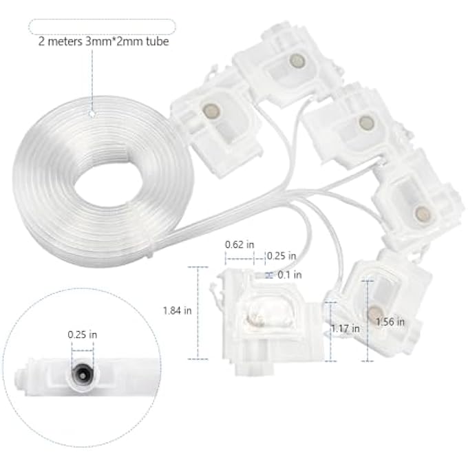 PRINTER INK DAMPER COMPATIBLE WITH E-PSON L800 L1300 L1455 L801 L1800 L810 L850 L101 L201 PRINTER, INK DAMPER DUMPER WITH INK TUBE HOSE TUBIING - Image 3