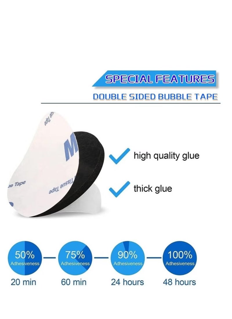 Generic - Double Sided Tape Heavy Duty, 100pcs of Strong Pads, Super and Extra Sticky Adhesive Tape Include Square, Round Shape Waterproof for Walls Picture, Home, Office, Car - Image 1