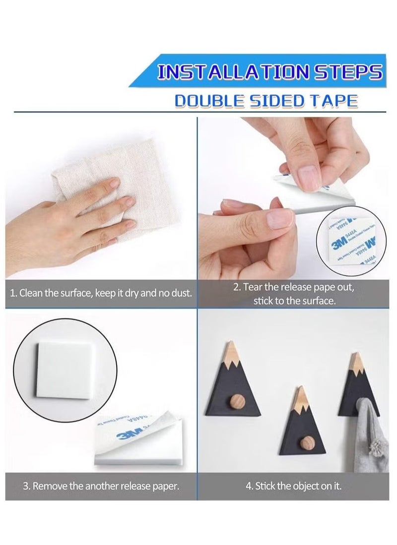 Generic - Double Sided Tape Heavy Duty, 100pcs of Strong Pads, Super and Extra Sticky Adhesive Tape Include Square, Round Shape Waterproof for Walls Picture, Home, Office, Car - Image 1