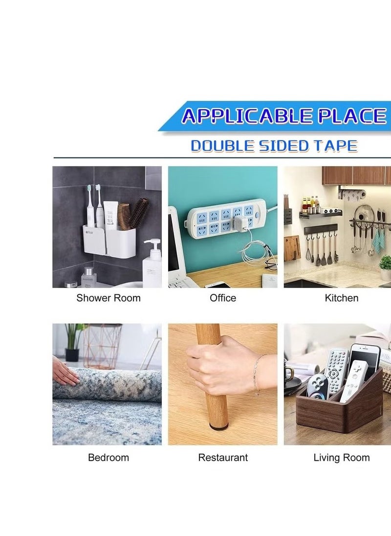 Generic - Double Sided Tape Heavy Duty, 100pcs of Strong Pads, Super and Extra Sticky Adhesive Tape Include Square, Round Shape Waterproof for Walls Picture, Home, Office, Car - Image 1