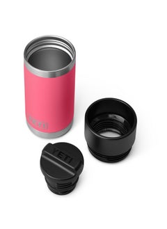 YETI Rambler 12 Oz Bottle, Stainless Steel, Vacuum Insulated, With Hot Shot Cap, Tropical Pink  - Image 5