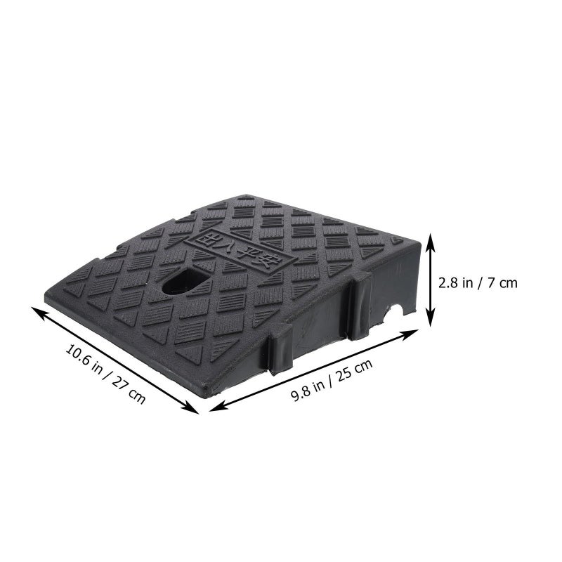 2pcs Truck Curb Ramp and Wheelchair Ramp Set 250x270x70mm with Clips for Driveway Entrances - Image 3