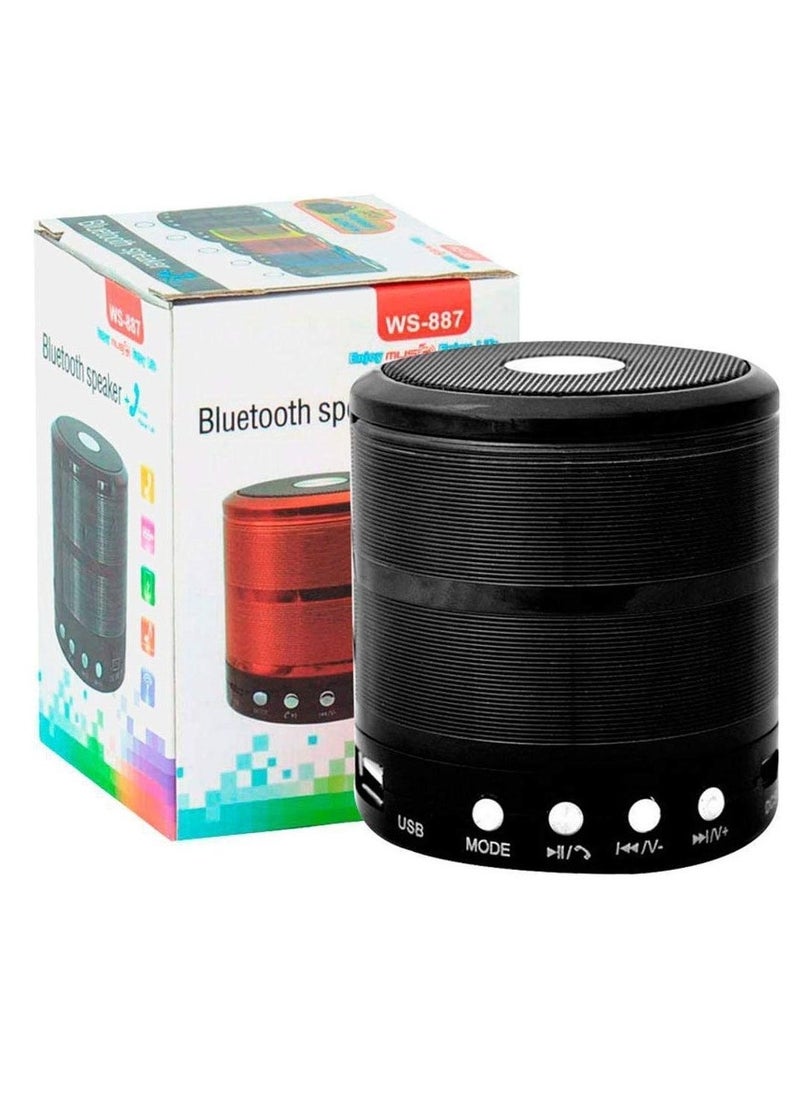 "Fabvariety Mini Bluetooth Speaker WS-887 – Compact Wireless Sound Box (Black)"