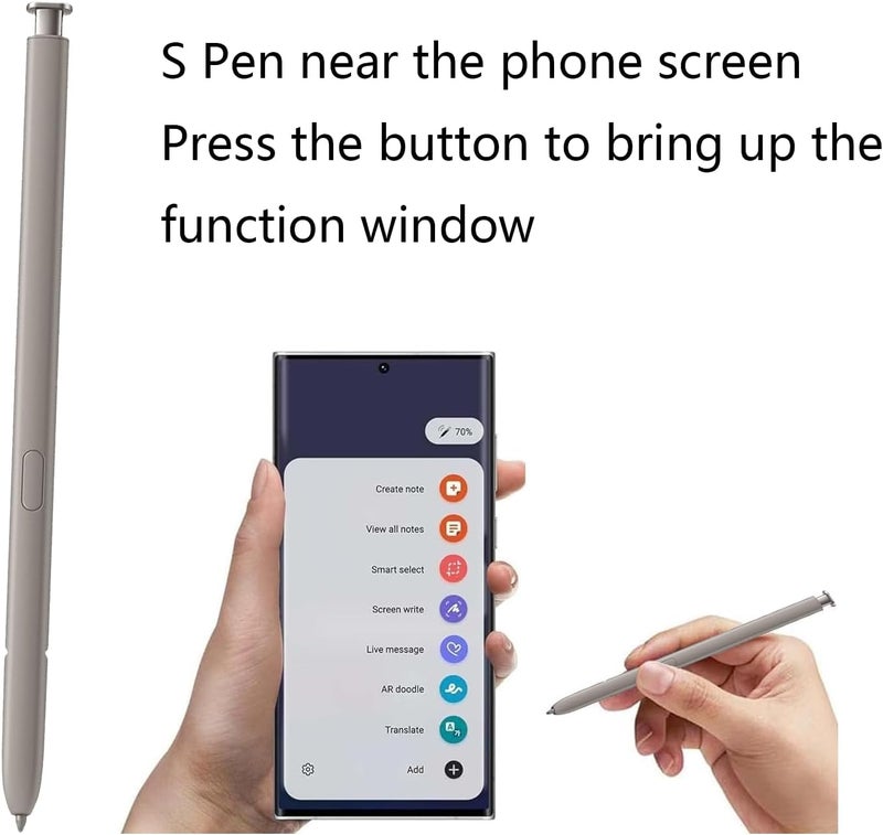 كاوشونغ قلم استبدال Galaxy S24 Ultra Stylus Pen لـ Samsung Galaxy S24 Ultra S Pen، طرف دقيق 0.7 مم للدقة، الإصدار الأمريكي مع جزء إصلاح الإبرة (رمادي فاتح، CX_S24Ultra_Pen_DKZ_LightGray) - Image 4