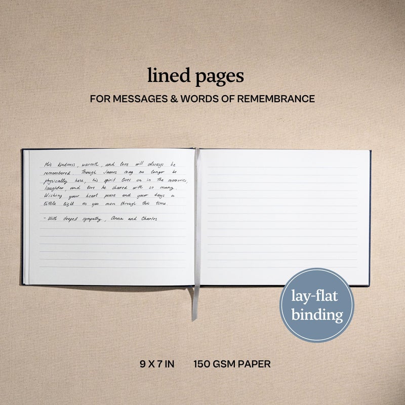 Kunitsa Co. Funeral Guest Book for Memorial Service â€“ in Loving Memory (Sage - Lined Pages) - Image 2