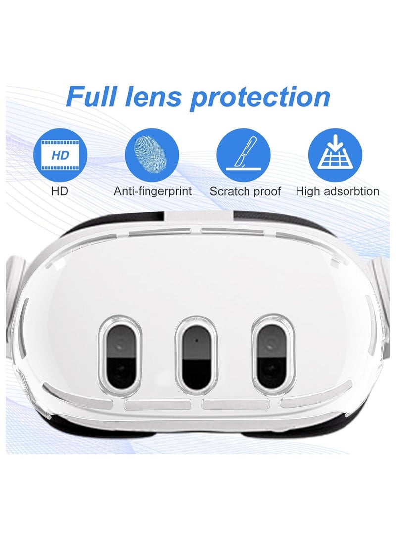 O Ozone VR Accessories for Meta Quest 3, Transparent Anti-Scratch Protective Cover Shell with Tempered Glass Lens Protector & Silicone Joystick Caps - Image 2