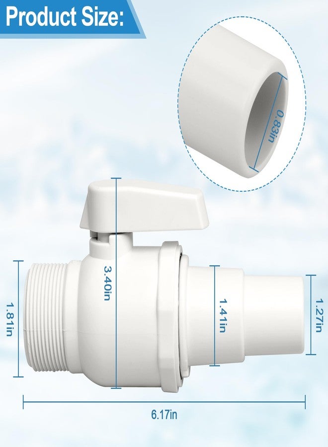 Ophjerg Upgrade SP0729 Ball Valve for Hayward Pool Filter Valve, Econoline 2-Way Pool Shut Off Valve 1.5" MIP x 1.5” - 1.25”, Above Ground Pool Filter Parts - Image 2