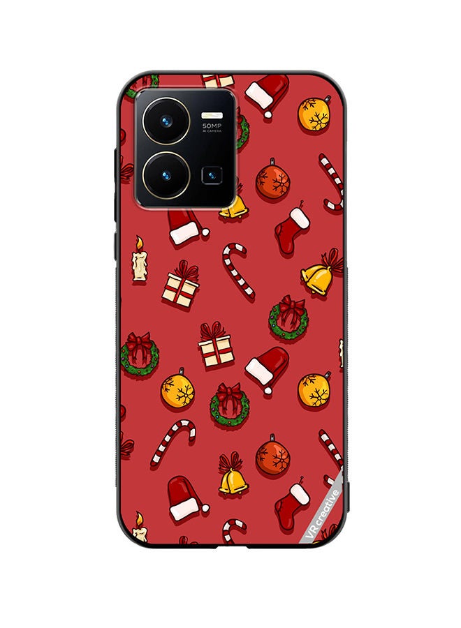 VR CREATIVE Protective Case Cover For Vivo Y35 Christmas Symbols Design Multicolour