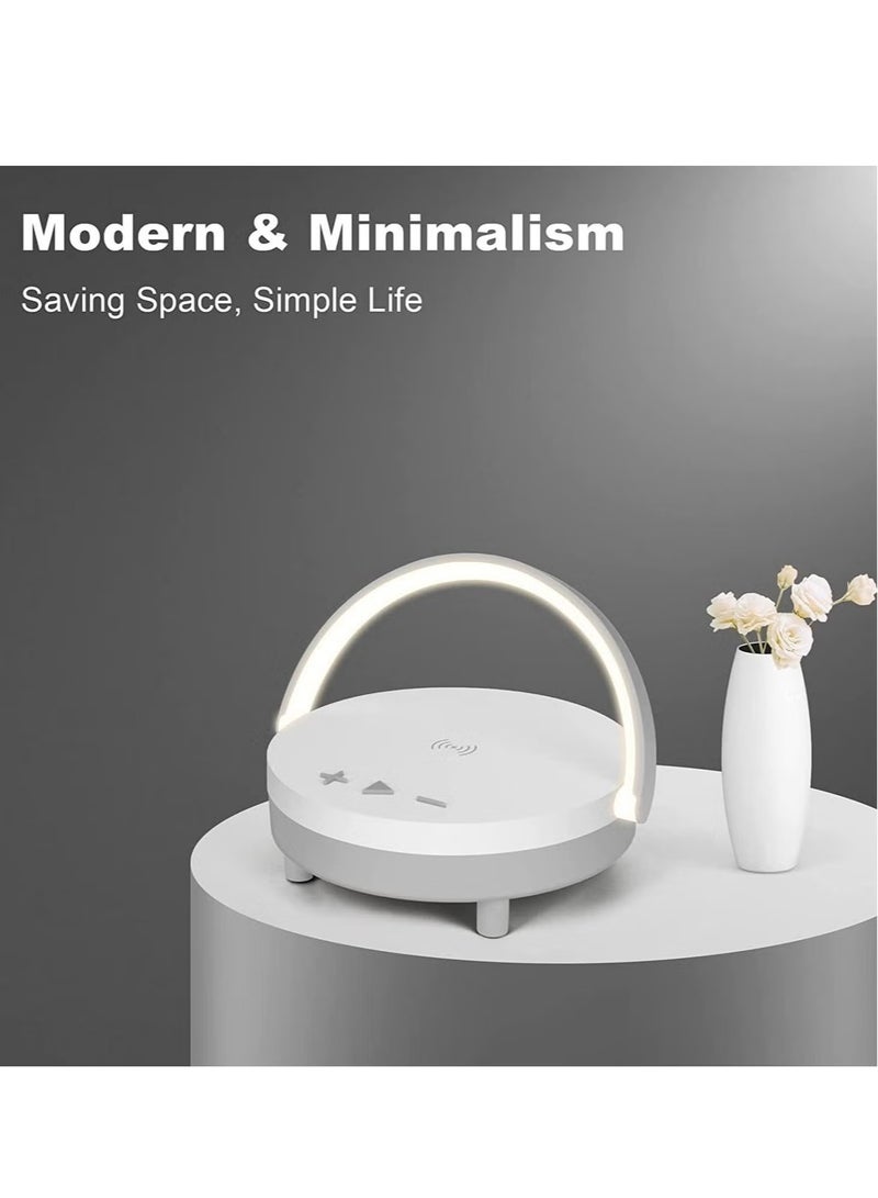 Raxoom LED Night Light Table Lamps, Music Lamp Wireless Charger Portable Bluetooth Speaker Touch Lamp, Portable Bluetooth Speaker, Wireless Charging Nightstand Lamp ,Birthday Gifts for Women, Men, Dad, Mom - Image 5