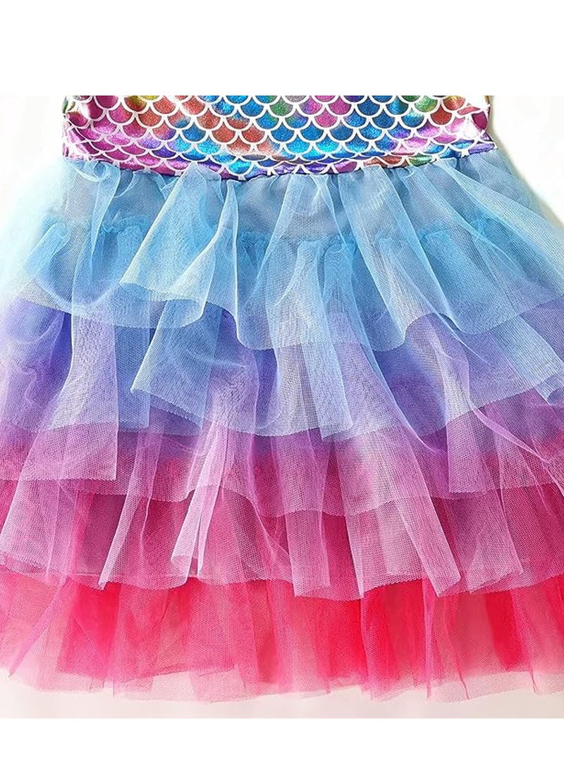 GROWSTEADY Girls Dresses for Summer Short Sleeve Kid Clothes Party  - Image 3