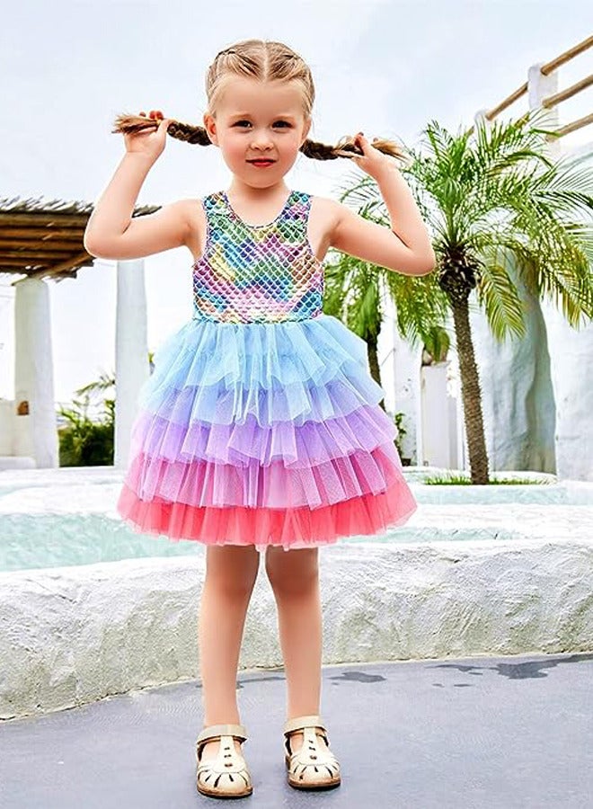 GROWSTEADY Girls Dresses for Summer Short Sleeve Kid Clothes Party  - Image 4