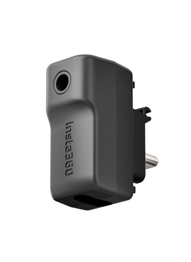Insta360 insta360 X3 Mic Adapter, External Microphone Adapter Camera,Type-C and 3.5mm Audio Ports Support Charging While Recording Black  - Image 2