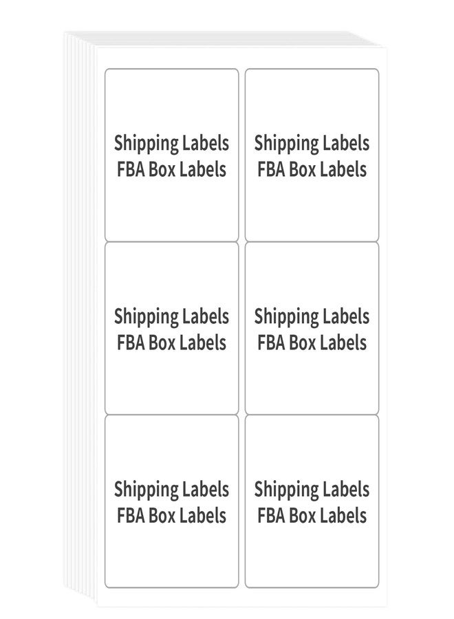 FungLam 3-1/3" x 4" Shipping Address Labels, 180 Blank Mailing Labels for Laser & Inkjet Printers, Sticker Paper, 30 Sheets, 6 per Page - Image 1