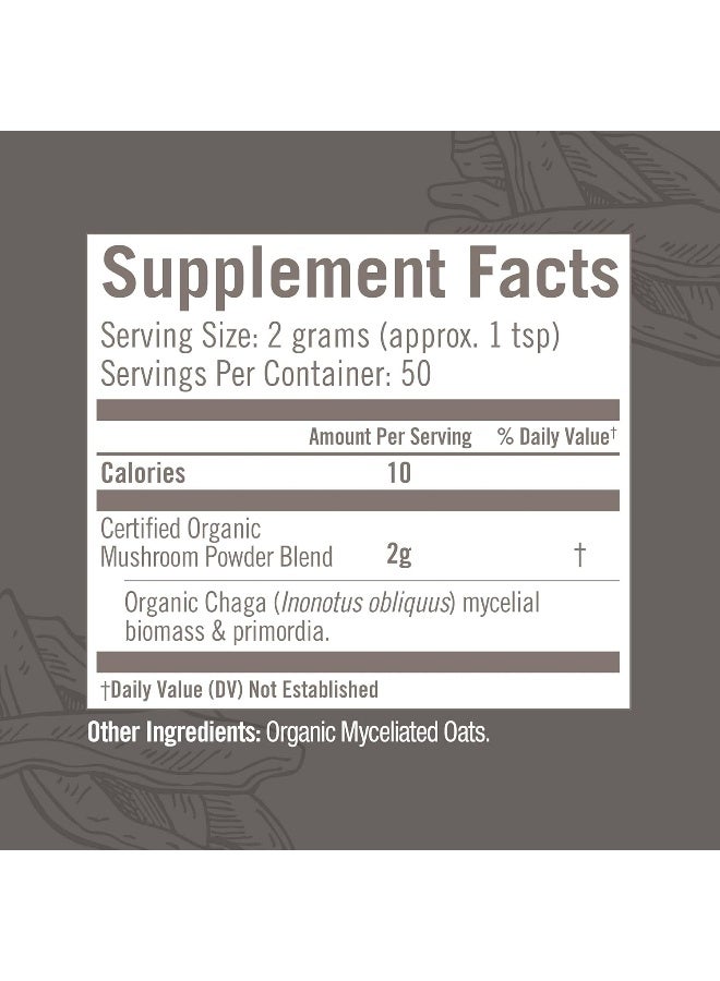 OM Mushroom Superfood Om Chaga Organic Mushroom Powder 100G - Image 5