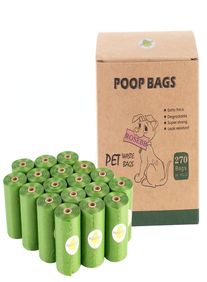 ROSEBB dog poop bags rolls,Pet Waste bags rolls,poop bags for dogs,Guaranteed Leak Proof and Extra Thick doggy poop bags,270Count dog bags for poop,9x13 Inches doggie poop bags - Image 1