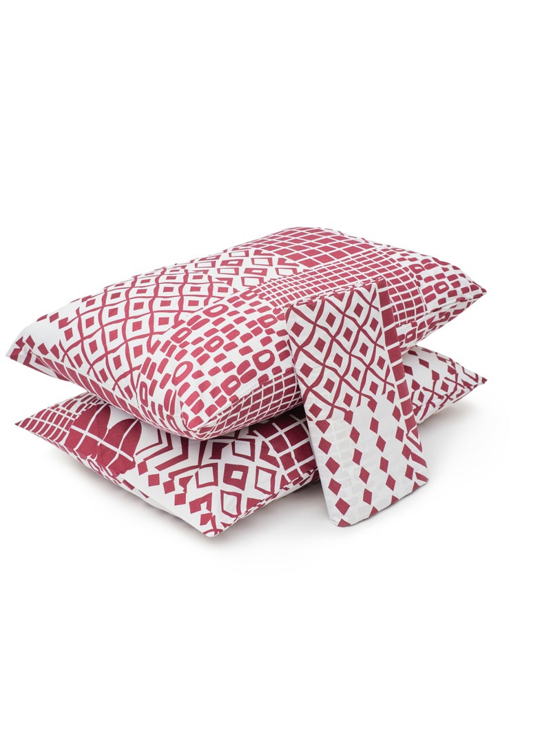 Home of linens طقم سرير مطبوع - 3 قطع لسرير فردي - 1 ملاية (180سم*260سم) + 2 كيس مخدة (50سم*70سم) - قطن مخلوط - نوماد  - Image 4