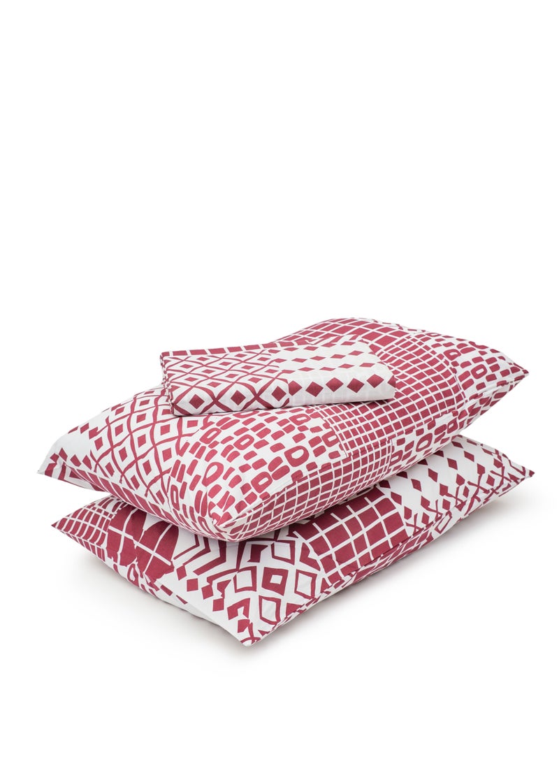 Home of linens طقم سرير مطبوع - 3 قطع لسرير فردي - 1 ملاية (180سم*260سم) + 2 كيس مخدة (50سم*70سم) - قطن مخلوط - نوماد  - Image 3