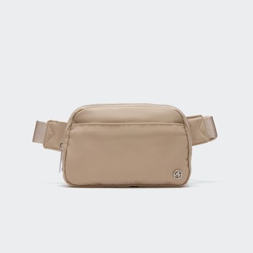 Pander حقيبة حزام باندر للجميع للنساء، 5 جيوب بسحاب، حقيبة كروس بودي من النايلون (كتان خام) - Image 2