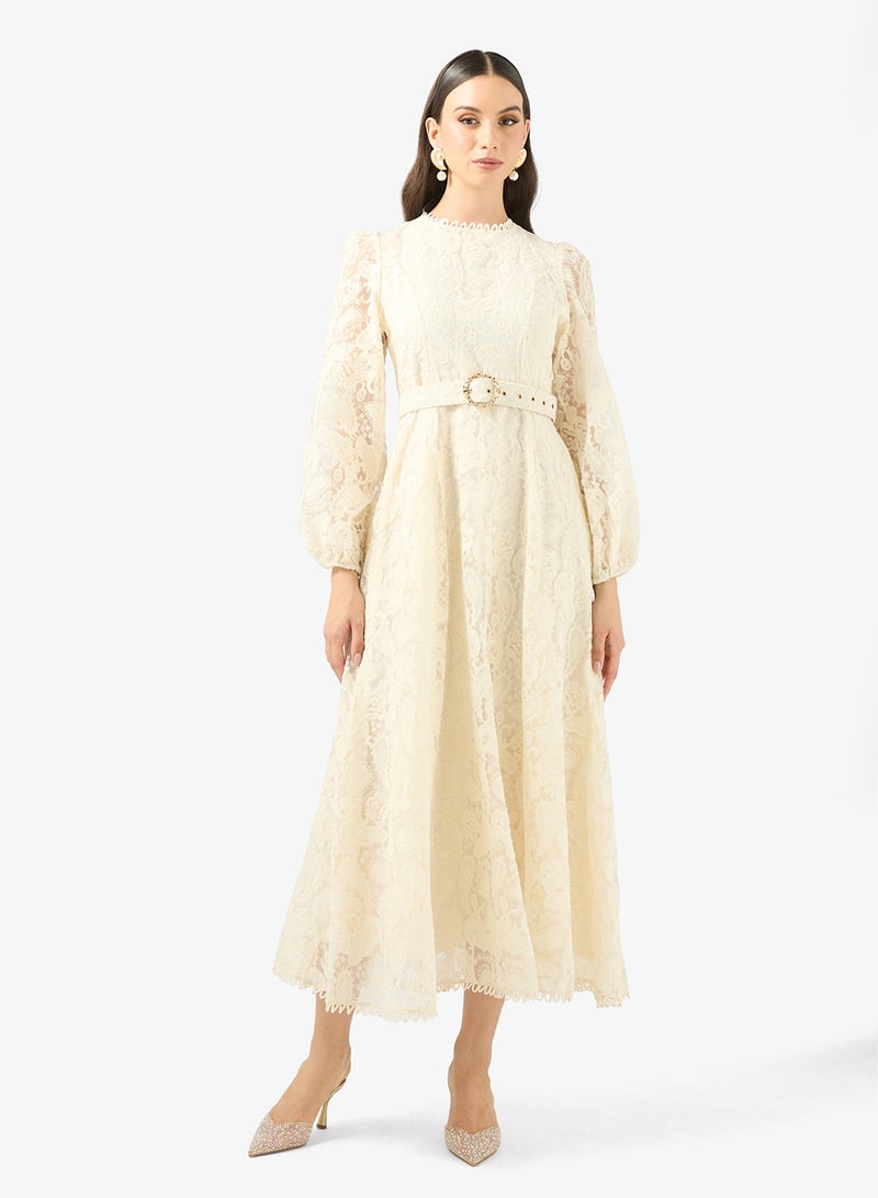 Khizana Lace A-line Dress - Image 1