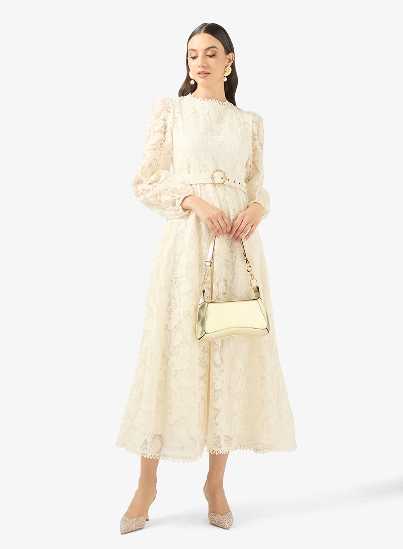 Khizana Lace A-line Dress - Image 4