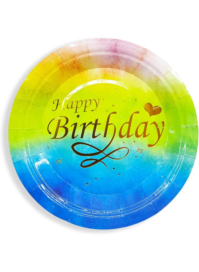 Time 6 Pieces 9 Inches Paper Plates Party