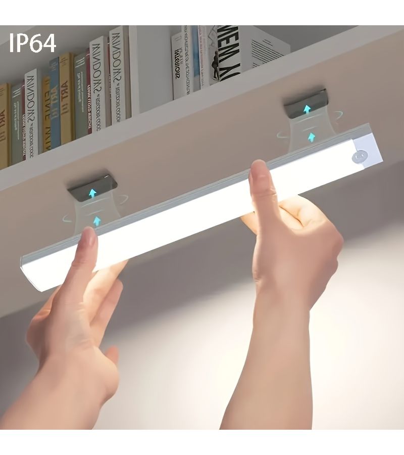 Yellow LED Motion Sensor Cabinet Light 2Pcs 3 94 Inch USB Rechargeable Magnetic Wireless Night Light For Kitchen Wardrobe Bookcase Under Cabinet Bedroom Corridor RV - Image 1