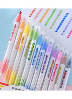 Y&D Highlighters Changing Color Markers Pastel Pen, 12Pcs Highlighter Set Magic Pens Dual Tip Marker Assorted Colors, Double-ended Changeable Pen Candy  - Image 5
