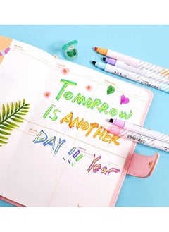 Y&D Highlighters Changing Color Markers Pastel Pen, 12Pcs Highlighter Set Magic Pens Dual Tip Marker Assorted Colors, Double-ended Changeable Pen Candy  - Image 4