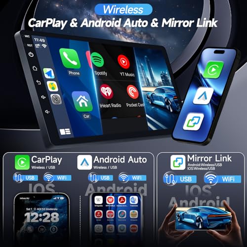 Naifay 8Core Android Car Stereo for Toyota Corolla 2014 2015 2016 Radio Upgrade 10.1" IPS Touchscreen for Corolla Radio with Wireless Carplay Android Auto/Bluetooth/Wi-Fi/FM/GPS/SWC/Canbus/MIC - Image 3