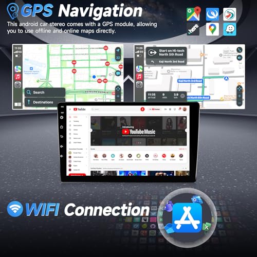 Naifay 8Core Android Car Stereo for Toyota Corolla 2014 2015 2016 Radio Upgrade 10.1" IPS Touchscreen for Corolla Radio with Wireless Carplay Android Auto/Bluetooth/Wi-Fi/FM/GPS/SWC/Canbus/MIC - Image 4