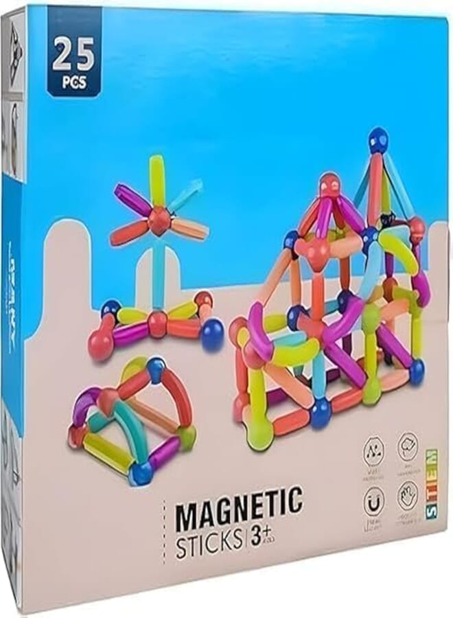 Magnetic Toy Set - 25 Pcs, Plastic