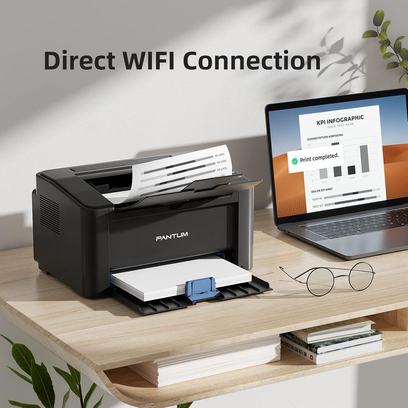بانتوم طابعة ليزر بانتوم، أسود، طراز P2500W - Image 2