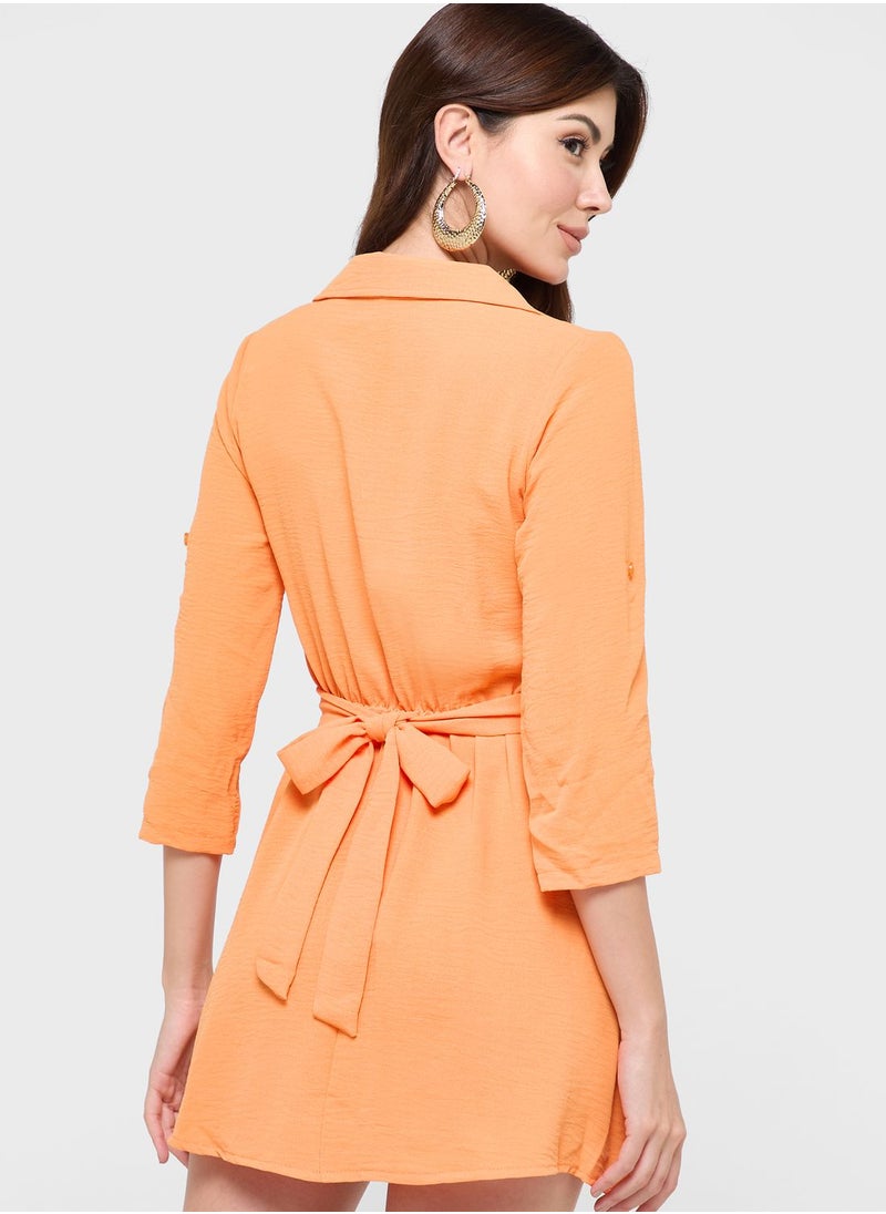 boohoo Belted Shirt Dress  - Image 2