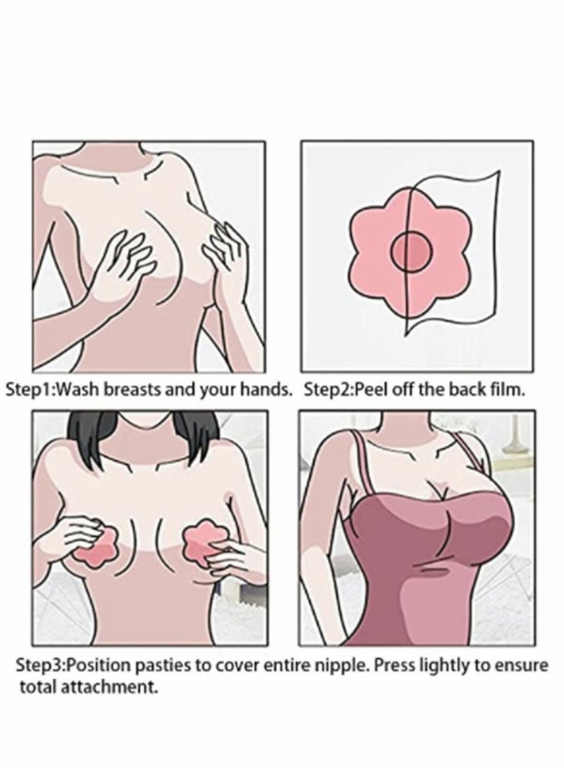 40 Pcs Nipple Breast Covers, Pasties Adhesive Bra Disposable Features a Self Adhesive Design that Stays in Place and Removes Easily from the Skin, Perfect for Tank Top, Halter - pzsku/ZA37A48B8141C234485C9Z/45/_/1655721111/2db9b350-9a7b-4e67-b268-50e5a59f368b