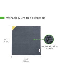 Loukin Magnetic Whiteboard Cleaning Cloth, Dry Erase Cleaning Cloth For Classroom, Home And Office Use, Reusable And Washable, Gray, 12" X 12" - One Bottle Of 3.4 Fl Oz Whiteboard Cleaner Included  - Image 2
