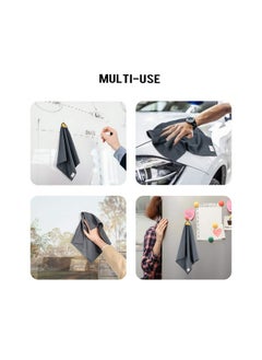 Loukin Magnetic Whiteboard Cleaning Cloth, Dry Erase Cleaning Cloth For Classroom, Home And Office Use, Reusable And Washable, Gray, 12" X 12" - One Bottle Of 3.4 Fl Oz Whiteboard Cleaner Included  - Image 5