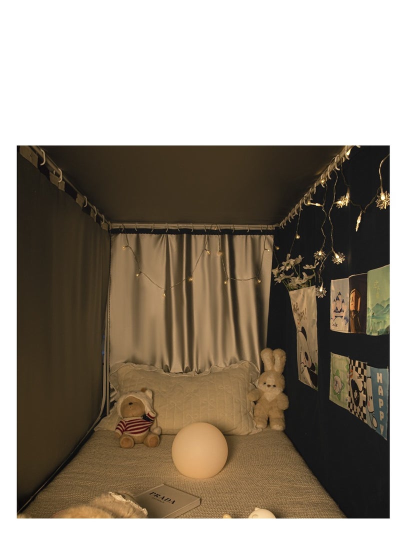 Y&D Bed Canopy Tents Curtain Blackout Curtain Single Bed Tent Curtain Student Shading Cloth Bed Canopy Mosquito Net Student Sleep Privacy Protection - Image 2