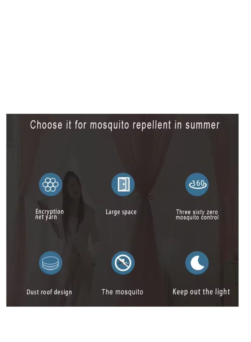 Y&D Bed Canopy Tents Curtain Blackout Curtain Single Bed Tent Curtain Student Shading Cloth Bed Canopy Mosquito Net Student Sleep Privacy Protection - Image 5