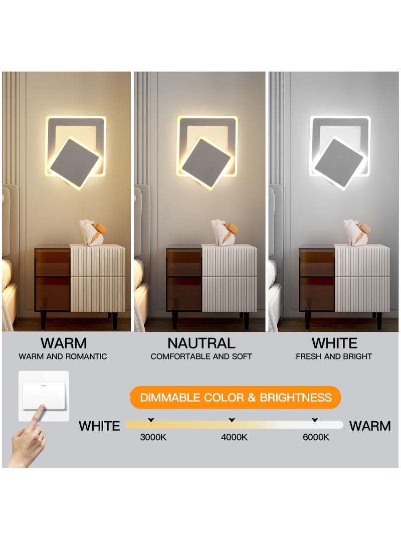 YATAI LIGHTING مصابيح حائط LED داخلية YATAI، مصباح حائط قابل للتعتيم، مصابيح حائط حديثة 13 واط، تركيبة إضاءة حائط LED من الألمنيوم لغرفة النوم، غرفة المعيشة، الشرفة، الممر، الممرات - Image 4