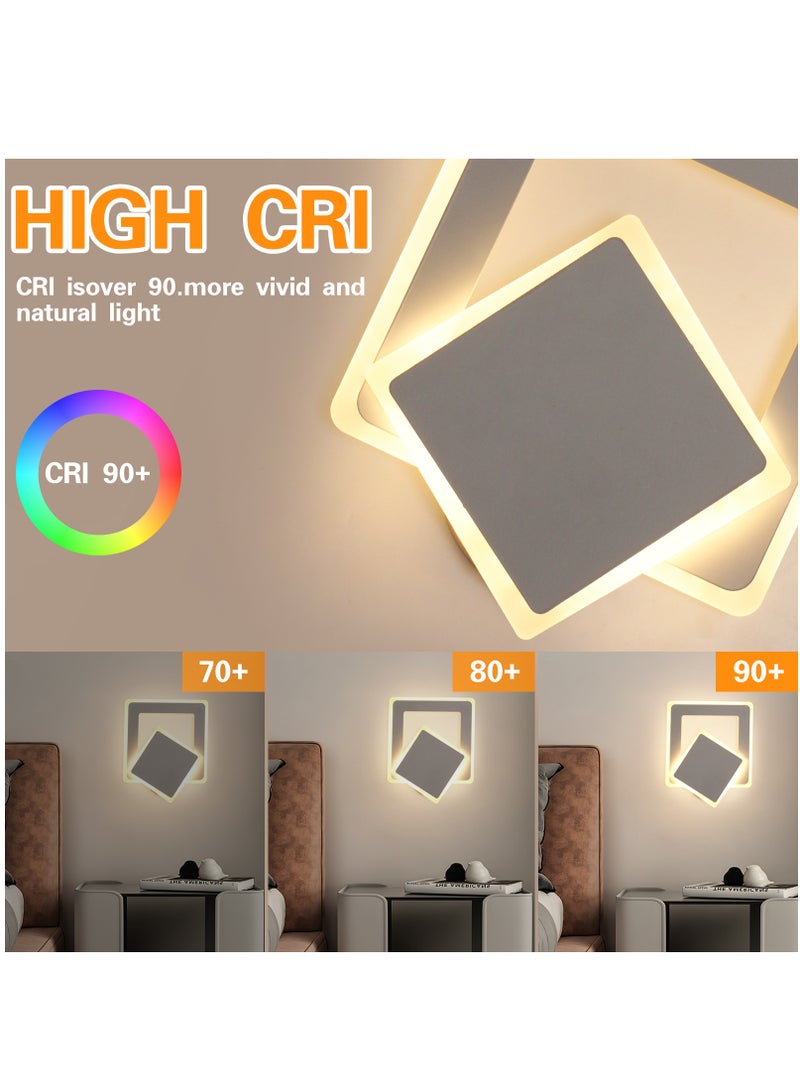 YATAI LIGHTING مصابيح حائط LED داخلية YATAI، مصباح حائط قابل للتعتيم، مصابيح حائط حديثة 13 واط، تركيبة إضاءة حائط LED من الألمنيوم لغرفة النوم، غرفة المعيشة، الشرفة، الممر، الممرات - Image 5