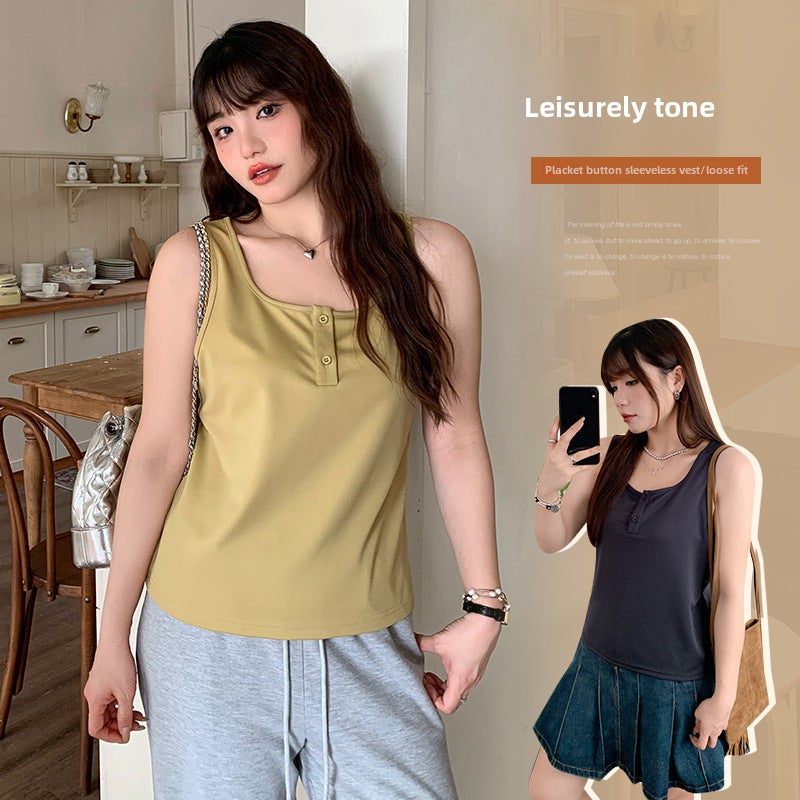 Plus Size Solid Camisole Tank Top ginger yellow  - Image 4