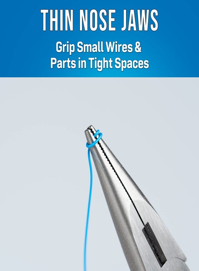 Jonard Tools JIC-842 Telecom Long Nose D Type Pliers with Yellow Handles, 6-3/4" Length - Image 3