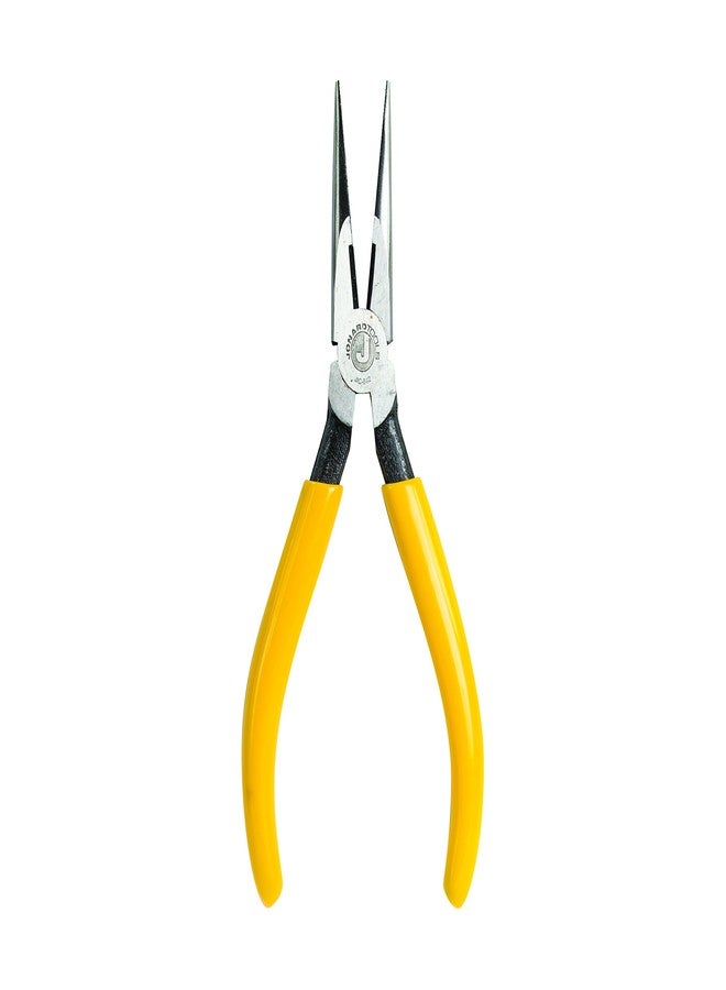 Jonard Tools JIC-842 Telecom Long Nose D Type Pliers with Yellow Handles, 6-3/4" Length - Image 1