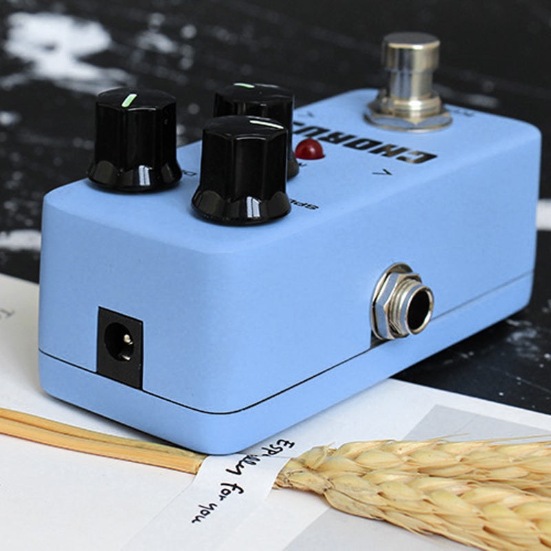 KOKKO Guitar Effect Pedal: Blue Full Metal Shell, Warm Analog Chorus Sound - 3 Functional Knobs, Mini Palm Size for Electric Guitar - Image 2